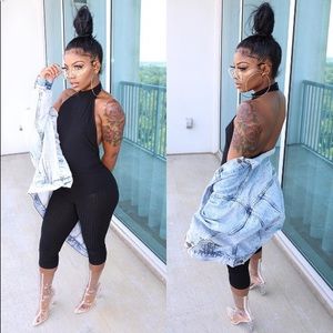 Fashion Nova Backless Jumpsuit